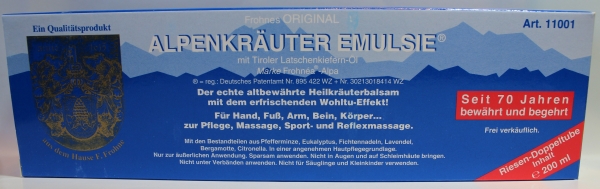 Frohne´s Original Alpenkräuter Emulsie 200ml